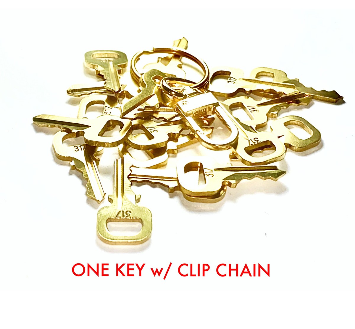 Louis Vuitton Key 317 Brass Goldtone Polished for Genuine LV # 317