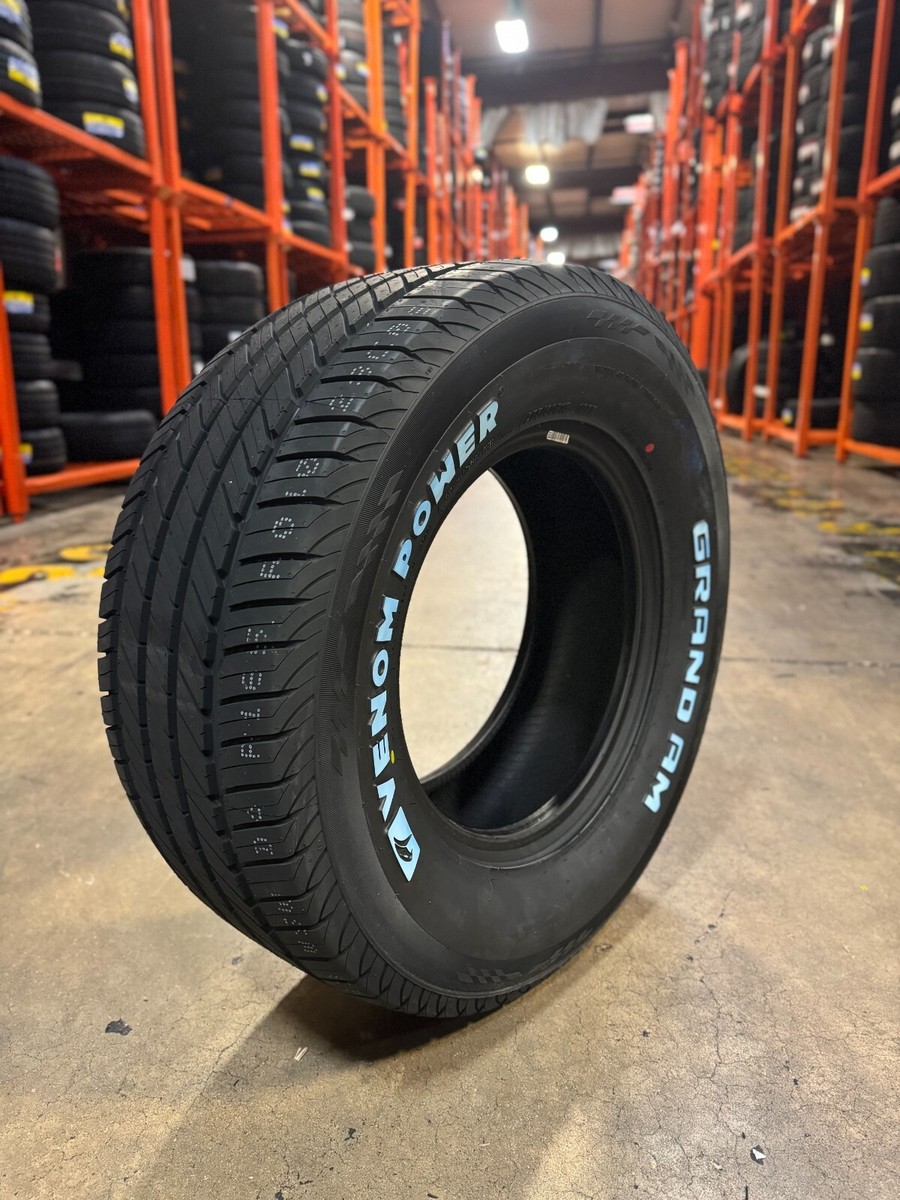 2 NEW 295/50R15 VENOM GRAND AM WHITE LETTER ALL SEASON TIRE 295 50