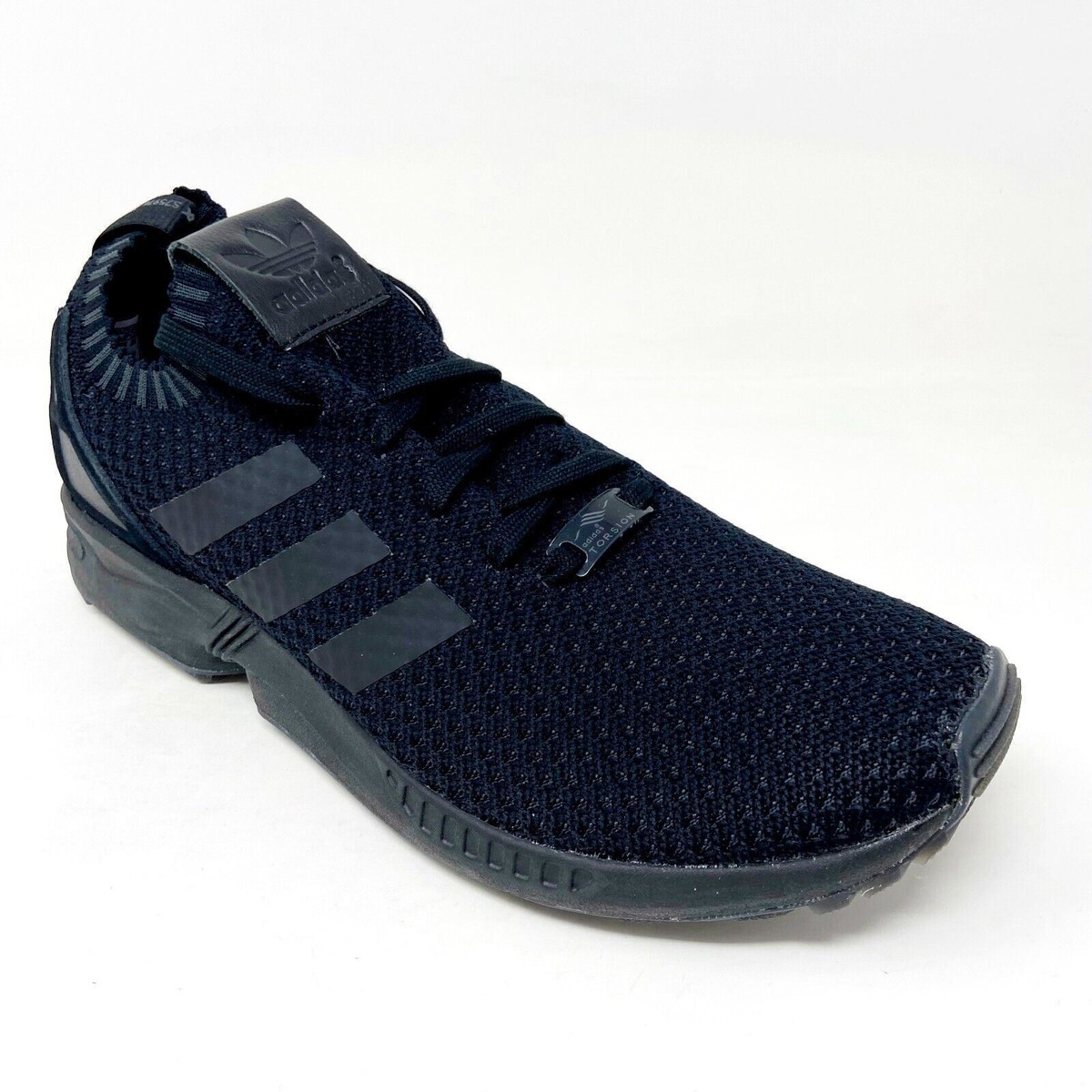 Adidas Originals ZX Flux PK Triple Black Mens Primeknit Running