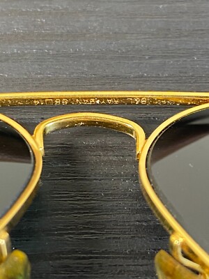 Ray Bans Vinatge Gold Metal Aviator L0205 NVAS By Bausch & Lomb 58