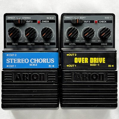 Arion SCH-Z/Stereo Chorus & SOD-1/Overdrive Guitar Pedal Set of