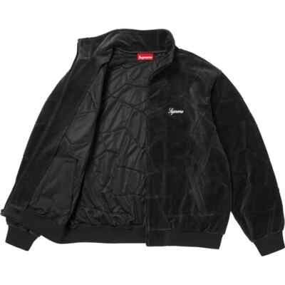 Supreme Patchwork Velour Track Jacket Black | eBay
