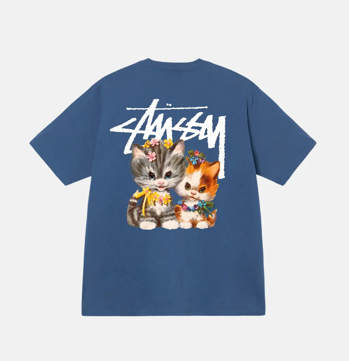 Stussy Kittens T-shirt - Midnight Navy | eBay