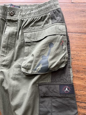 Travis Scott Cactus Jack x Jordan Green Cargo Pants Large Pockets