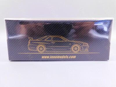 NISSAN SKYLINE GT-R R34 TOP SECRET RHD GOLD 1/64 BY INNO MODELS