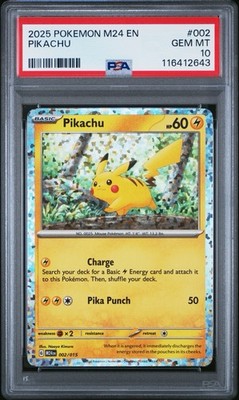 PSA 10 💎 Pikachu 002/015 Pokémon - McDonald's 2025 M24 GEM MINT