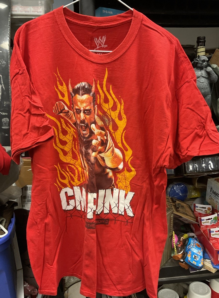 WWE Authentic CM Punk Hell In A Cell PPV T Shirt 2012 Wrestling