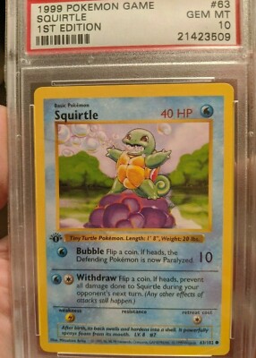 PSA ポケモン squirtle/ゼニガメ 1st edition 英語 初版 英語版