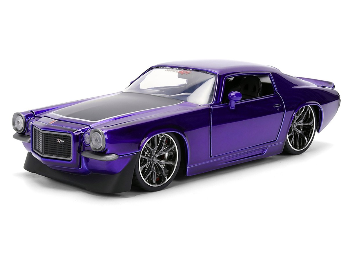 1971 CHEVROLET CAMARO Z/28 PURPLE 1/24 DIECAST MODEL CAR BY JADA
