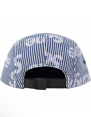 Brand New Supreme Denim Camp Cap Logo Print Stripe Color (SS24