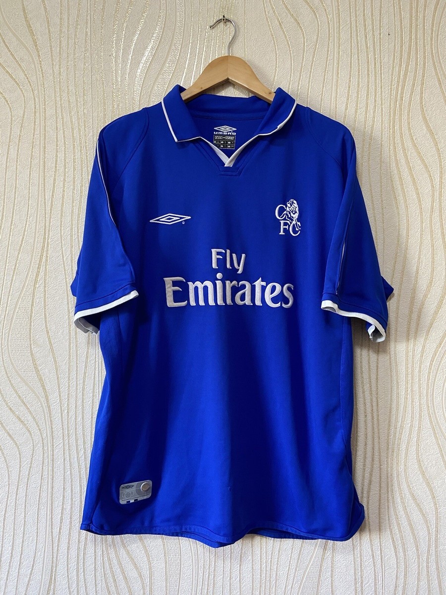 CHELSEA 2002 2003 HOME FOOTBALL SHIRT SOCCER JERSEY UMBRO sz XL