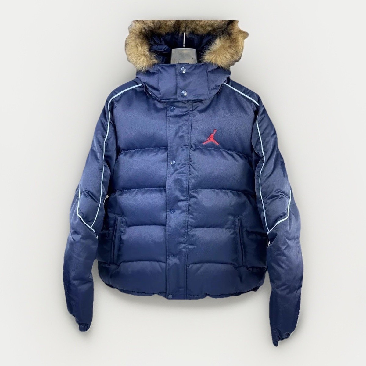 Supreme X Jordan - Logo Embroidered Hooded Puffer Jacket Size: XL