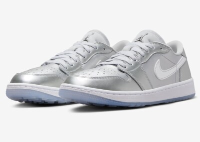 Nike Air Jordan 1 Low G NRG Golf Metallic Silver Gift Giving