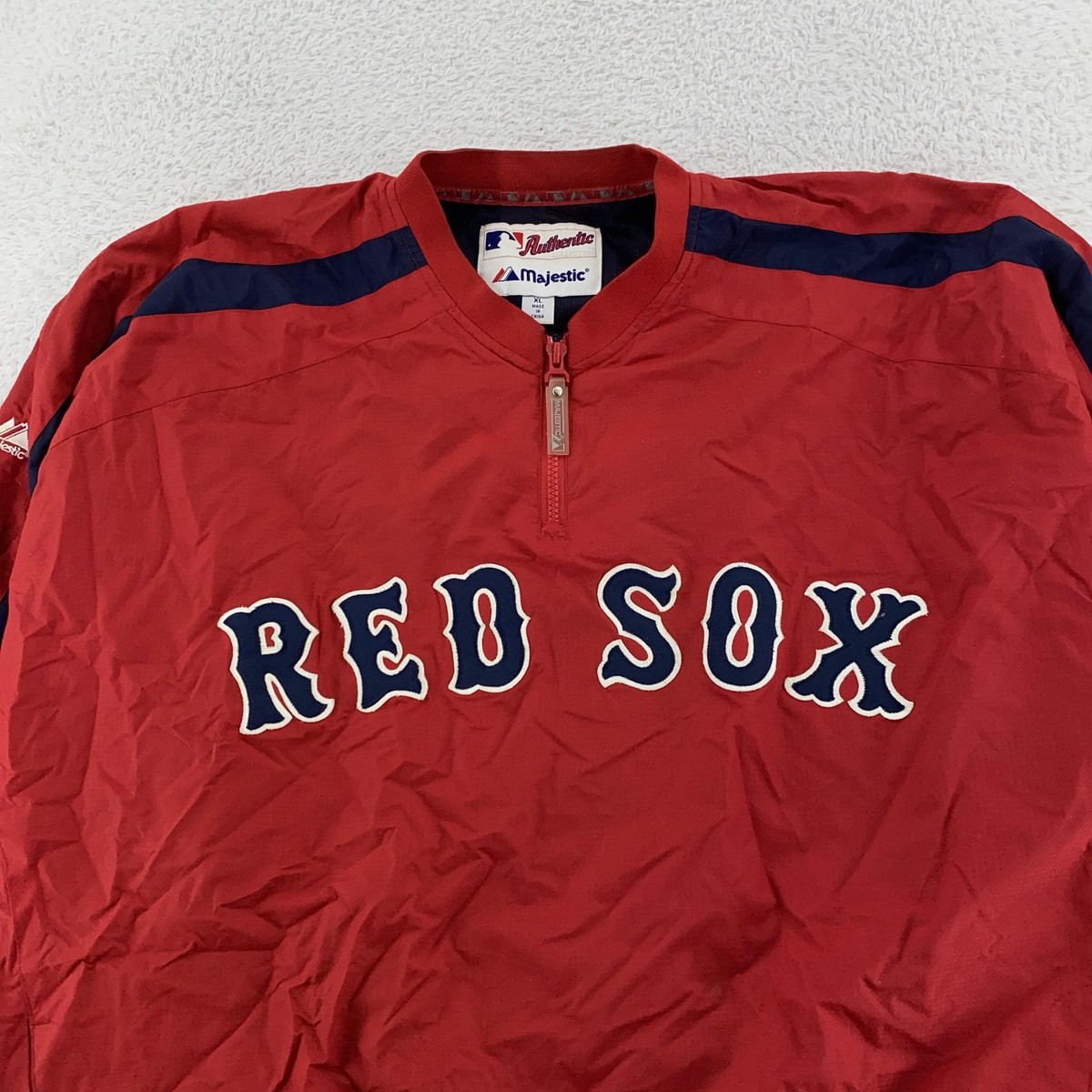 Boston Red Sox Majestic Lined Windbreaker Jacket Mens XL MLB