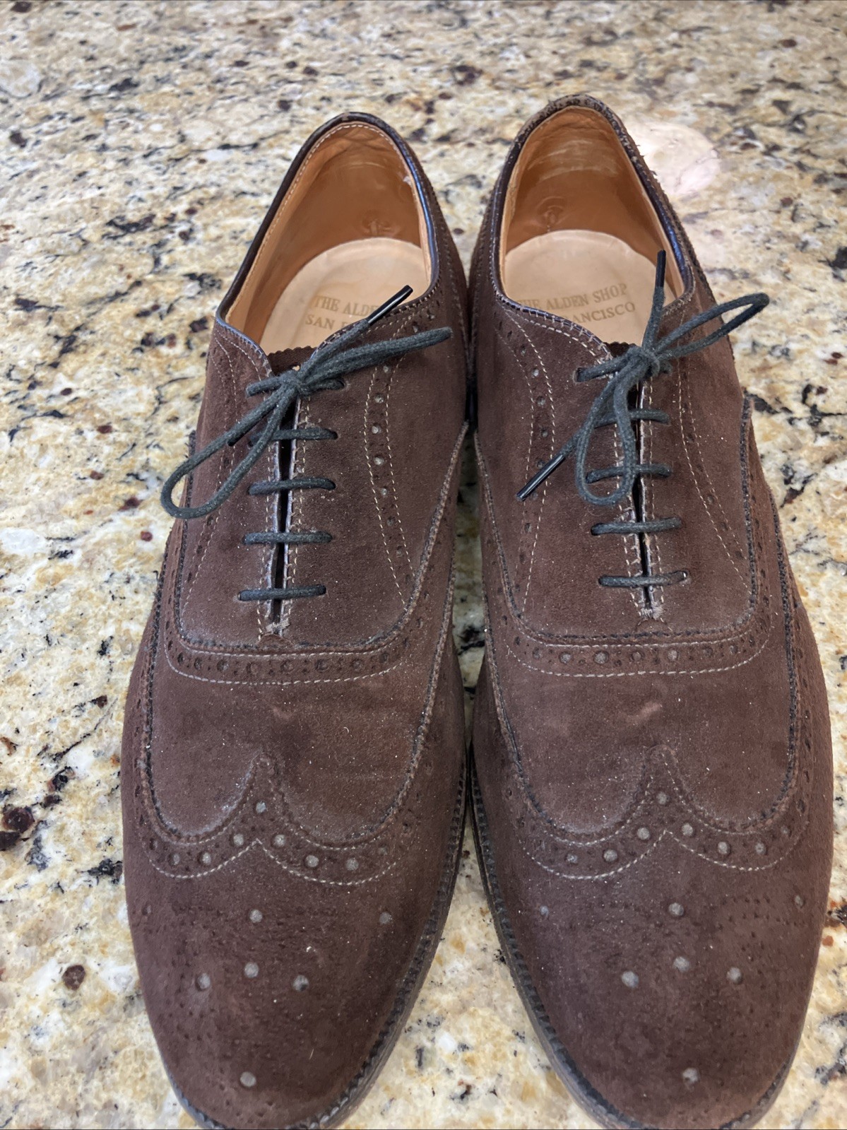 Alden 904 Mocha Suede Wing Tip Bal | Alden Model Project
