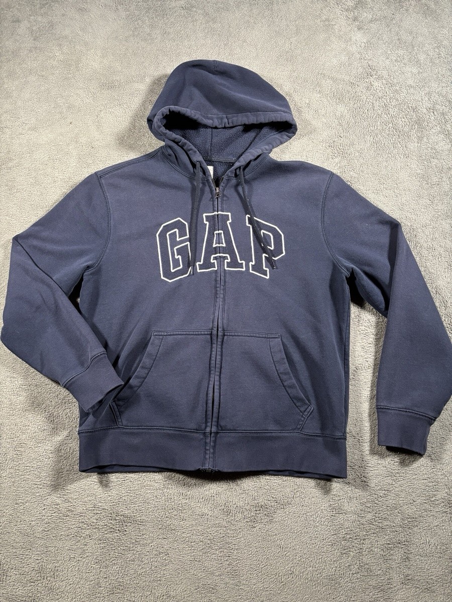 VINTAGE GAP Sweater Adult Medium Hoodie Full Zip Y2K Embroidered