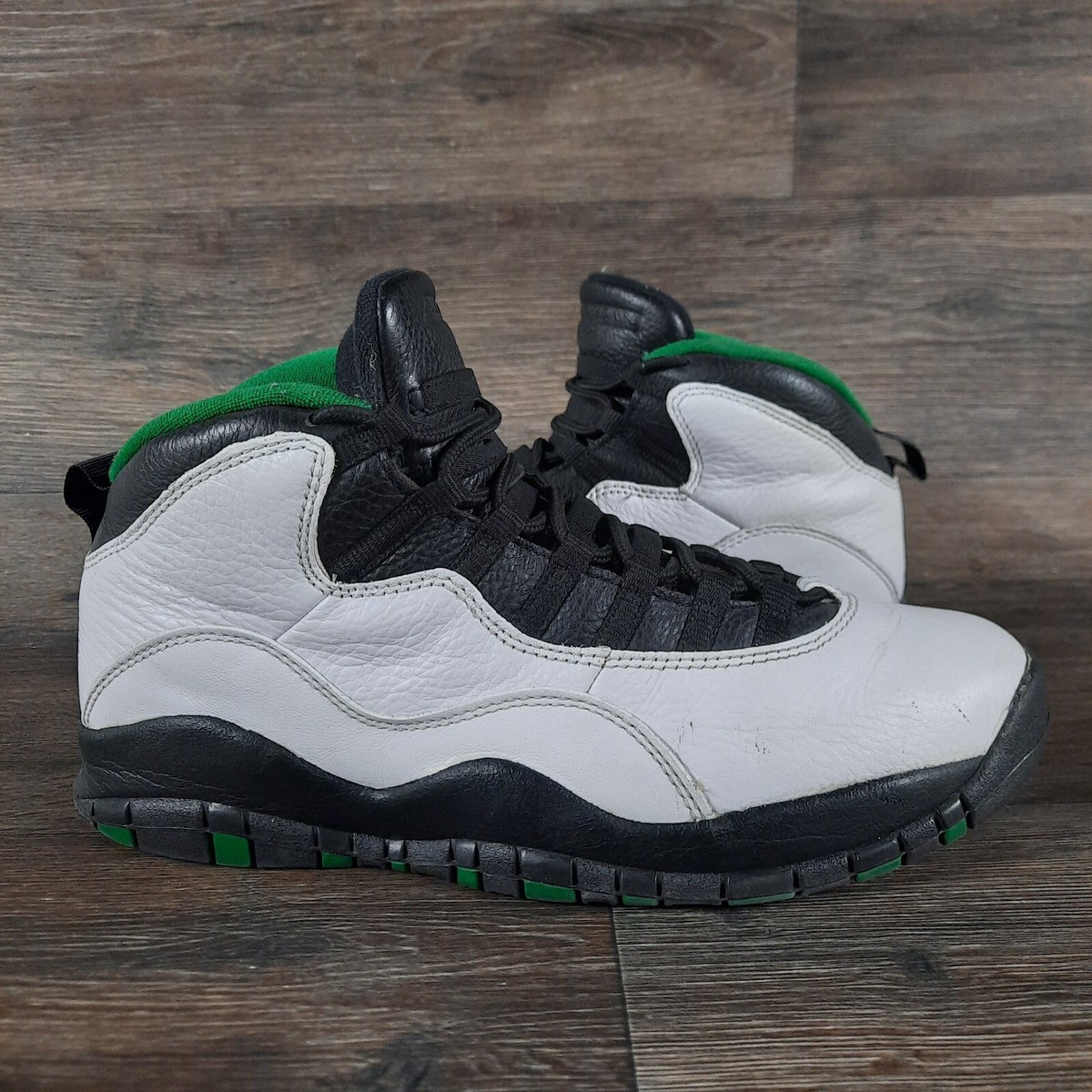 Nike Air Jordan 10 Retro Seattle Men's Size 9.5 Green White 310805
