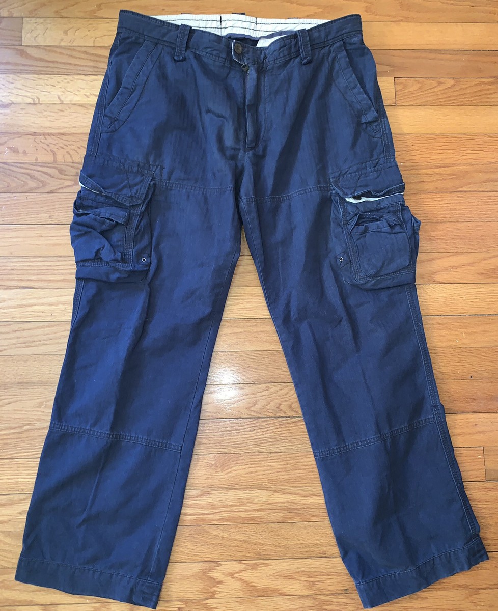 Vintage Polo Ralph Lauren Military Cargo Pants Cotton Blue Size