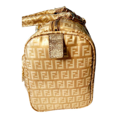 Fendi Gold Icon Logo Boston Bag with Dust Bag Perfect 4 Special Or