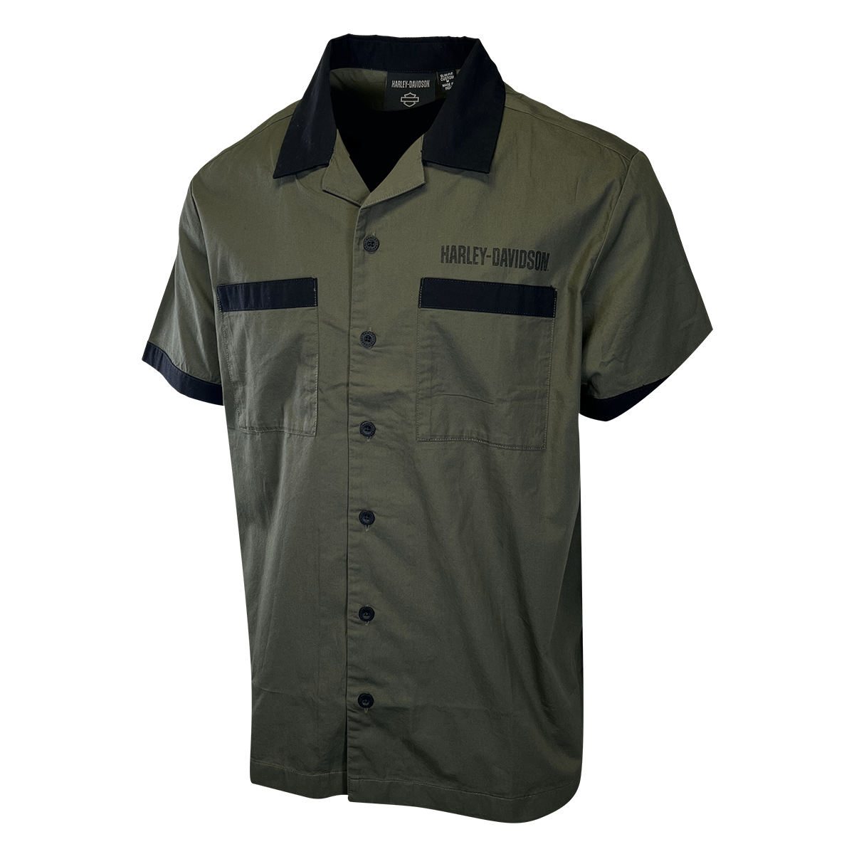 Harley-Davidson Men's Shirt Grape Leaf Combustion S/S Woven (S53