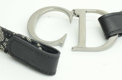Authentic Christian Dior Belt CD Logo Buckle Vintage Trotter