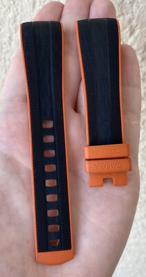 Omega Planet Ocean Ultra Deep 22mm x 18mm Black Rubber Strap