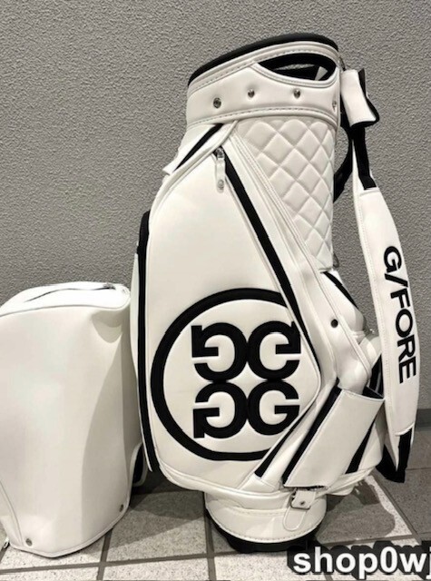 G FORE Caddy Bag Golf Bag White New with tags PU 4.5kg From Japan