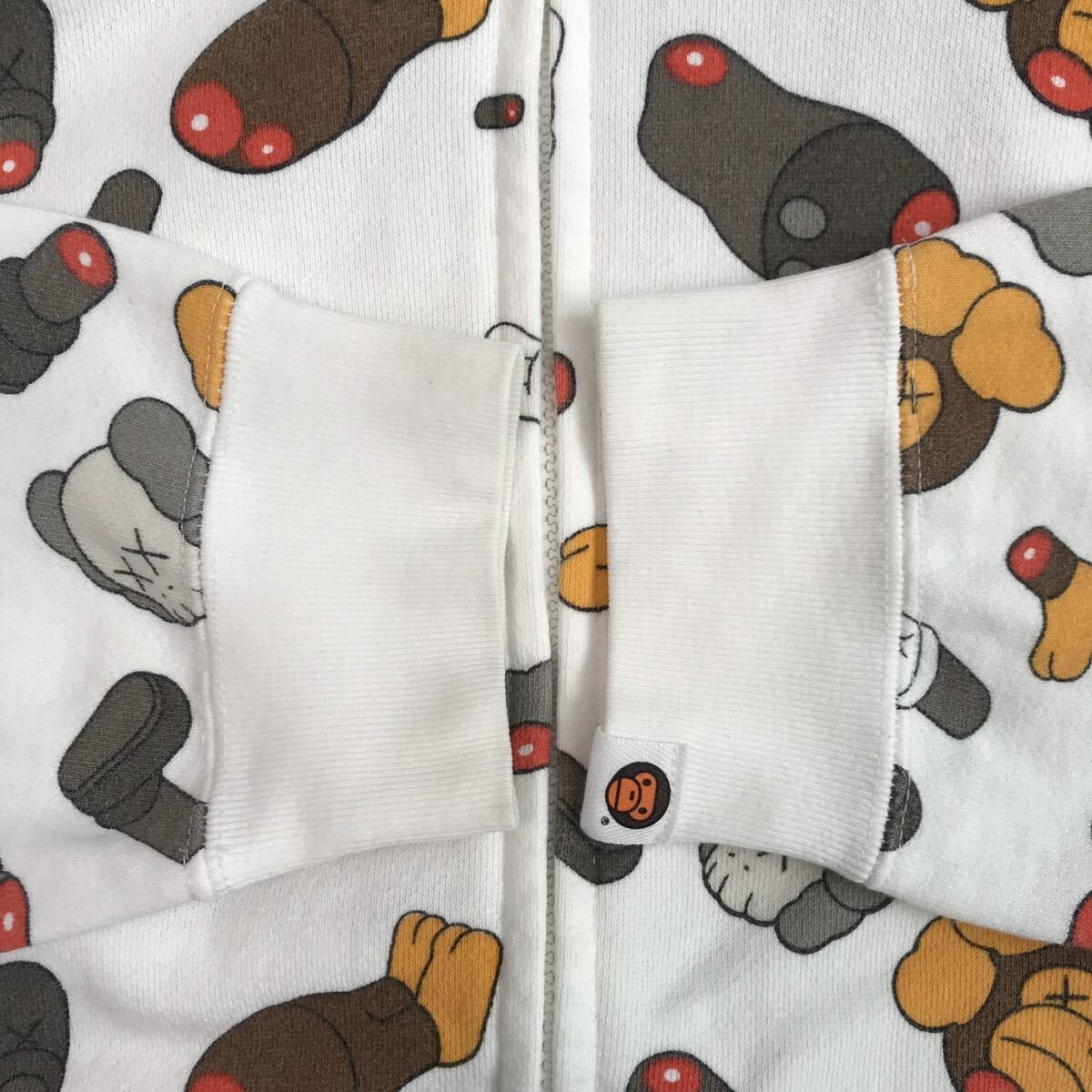 BAPE x kaws milo companion full zip hoodie White A Bathing Ape
