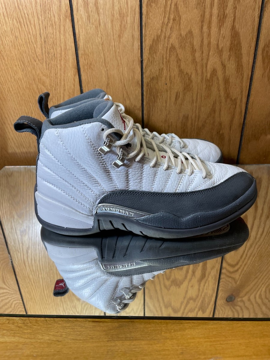 Jordan 12 Retro White Dark Grey Men's Size 7.5 [130690-160] | eBay