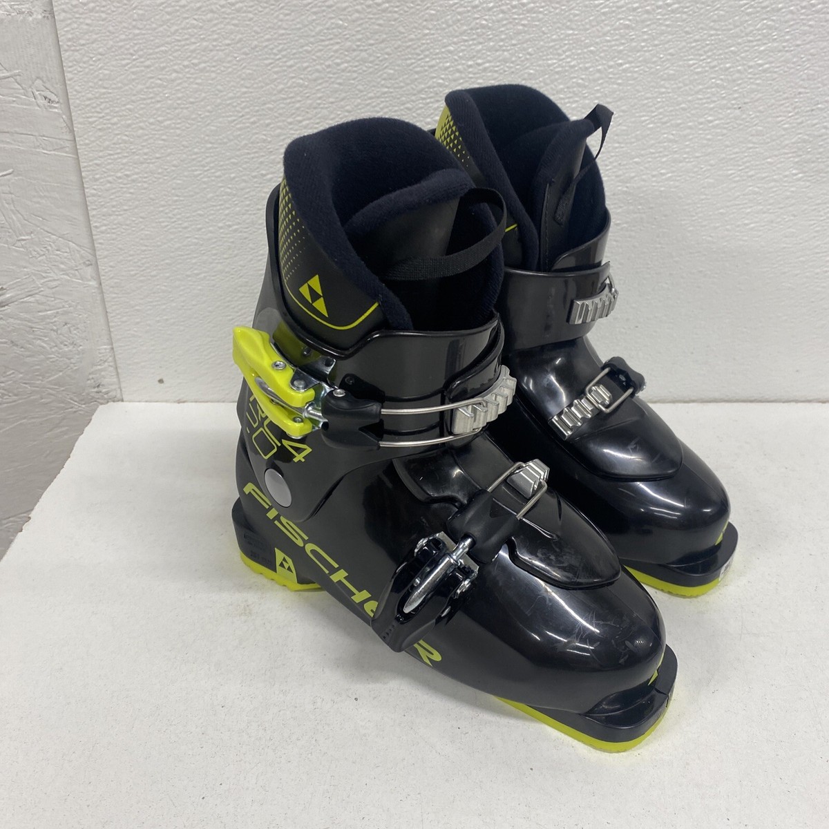 Fischer RC4 20 Ski Boots Kid's Sz 21.5 Black/lime Green #2j1 | eBay