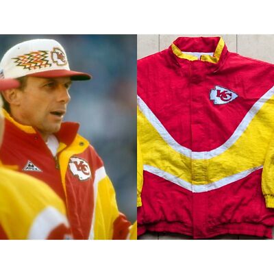Kansas Chiefs 90s APEX puffer jacket MONTANA XL red gold NFL Pro