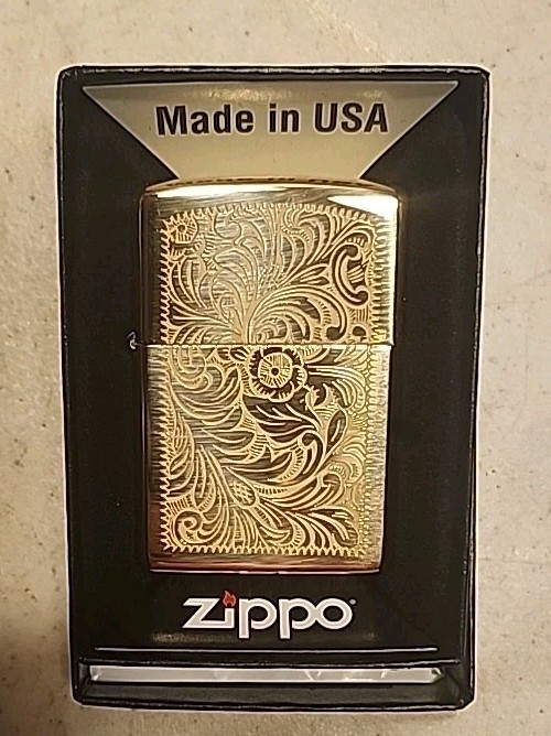 New Limited Edition 2025 Marlboro 254b Brass Venetian Design Zippo