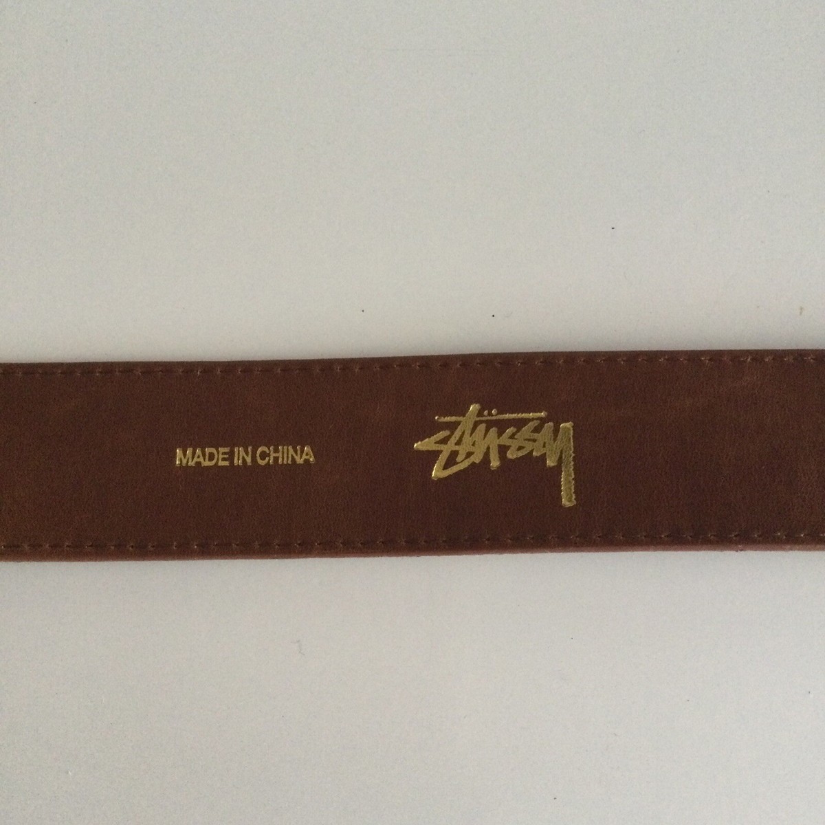 Stussy Leather /Cotton Brown Belt Size L/XL | eBay
