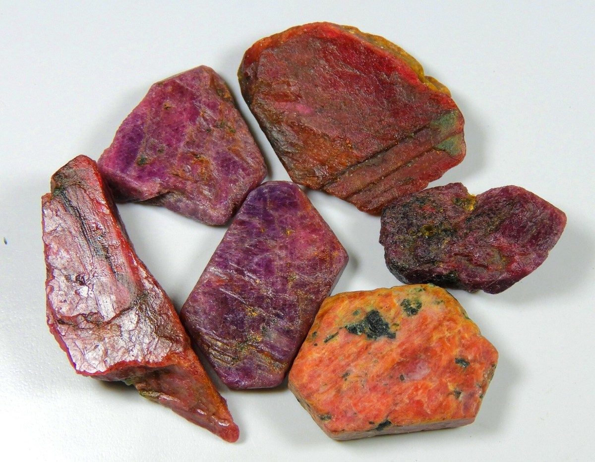 257 Ct BULK LOT 100% Natural Ruby Sapphire Corundum Rock Rough