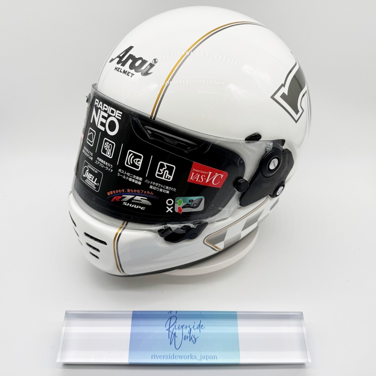 Arai Helm Concept-x Japan RAPIDE NEO Cafe Racer Weiß Größe L 59