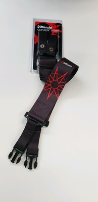 DIMARZIO JIM ROOT SLIPKNOT CLIPLOCK GUITAR STRAP BLACK 2