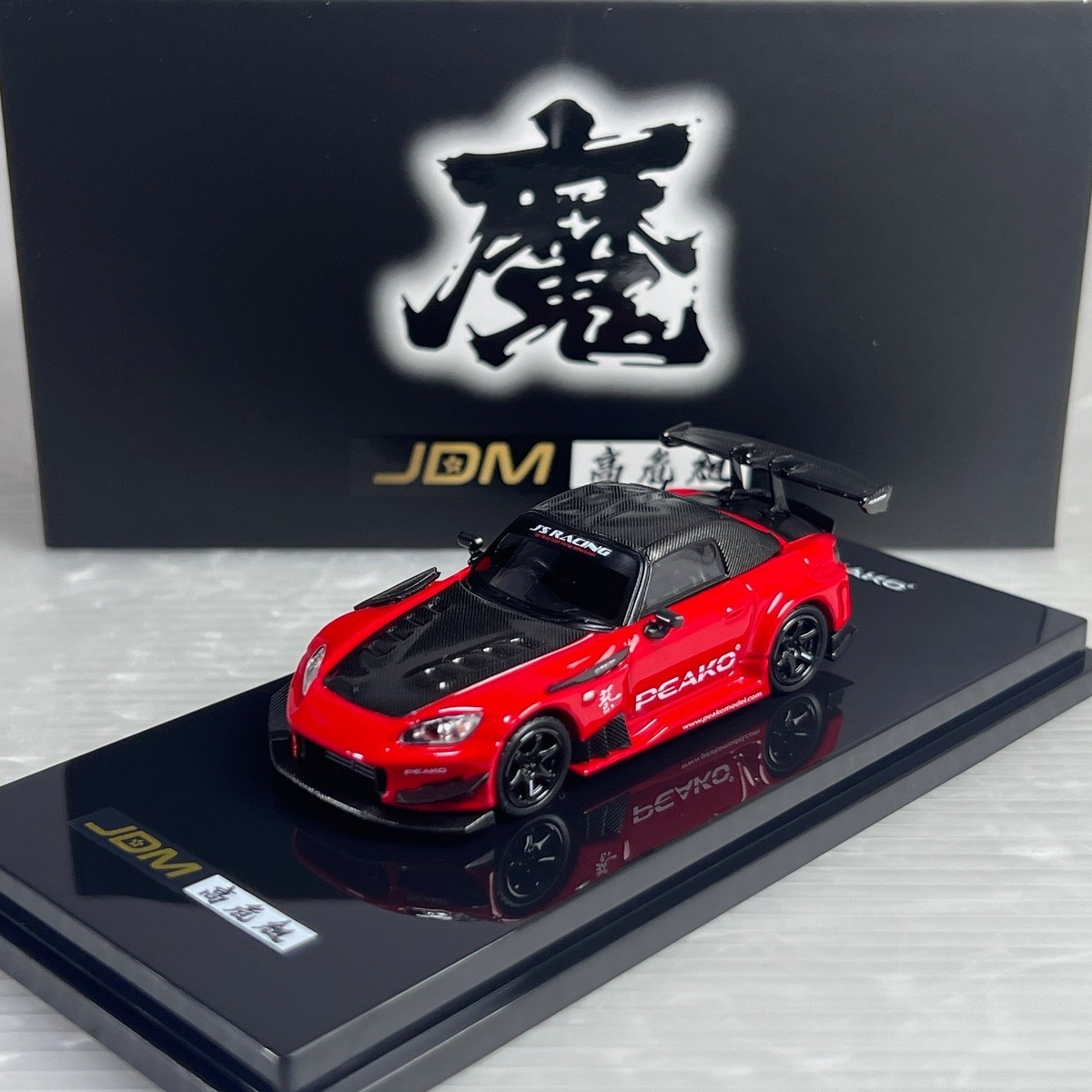 1/64 INNO64 X Peako Honda J's racing S2000 red for HK JDM High