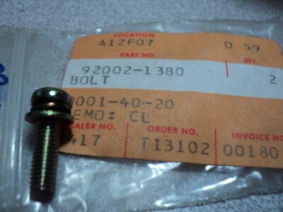 1984-2006 KAWASAKI ZX ZG ZR ZL GENERATOR BOLT SCREW NOS OEM 92002