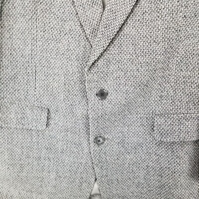 Christian Dior Jacket Mens 44R Gray Virgin Wool Long Sleeve Tweed