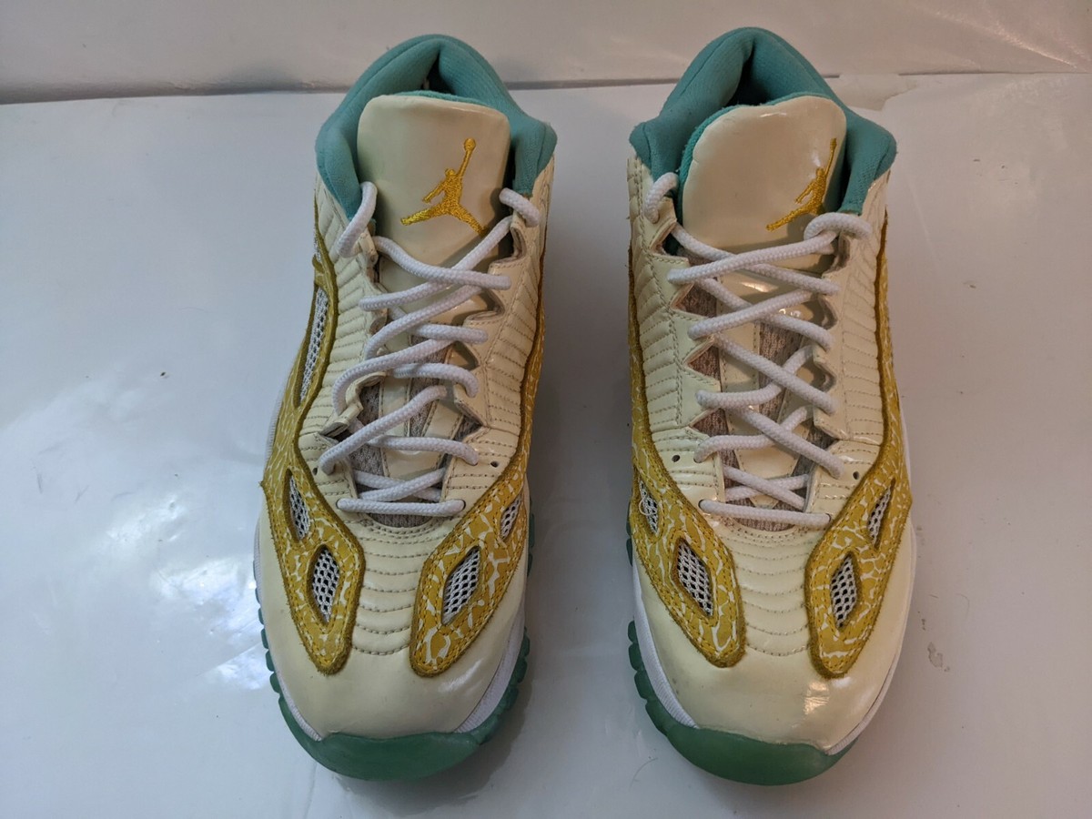 Nike Air Jordan 11 XI Retro Low Azure Maize Teal US 11 Sneakers