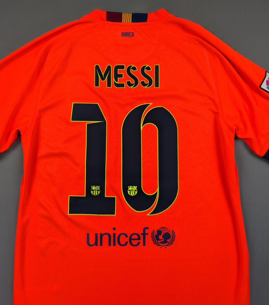 BARCELONA 2014 2015 LEO MESSI JERSEY AWAY FOOTBALL SHIRT SIZE M