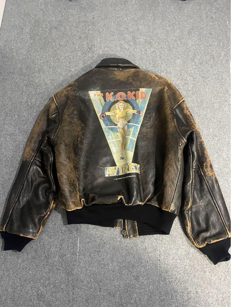 90s AVIREX type a-2 flight jacket pinup girl Size US-S leather