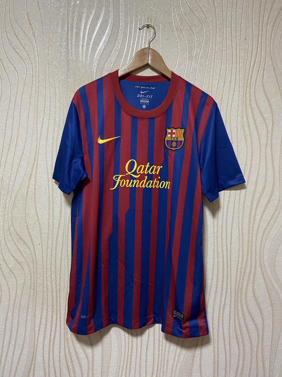 BARCELONA 2011 2012 HOME SHIRT JERSEY NIKE 419877-486 sz L MEN #8