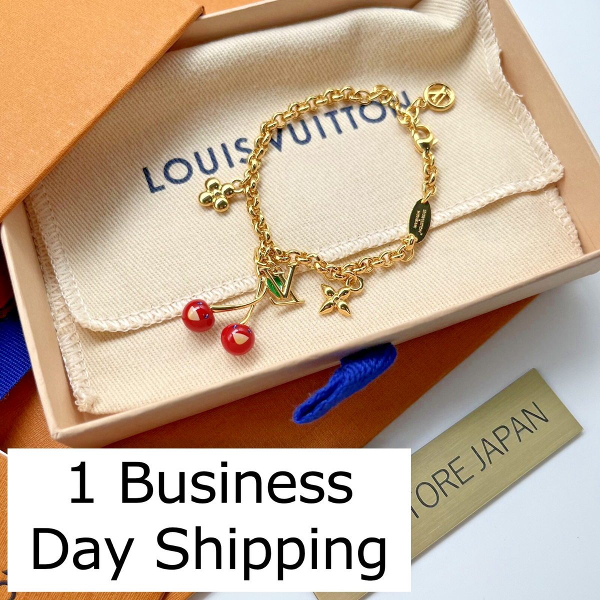 1 Biz Day Ship Louis Vuitton x Takashi Murakami Cherry Bracelet
