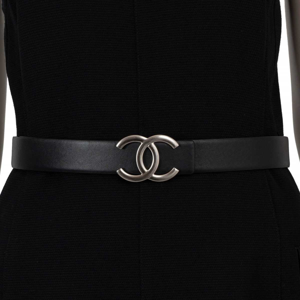 71410 auth CHANEL burgundy & black leather 2020 REVERSIBLE CC Belt