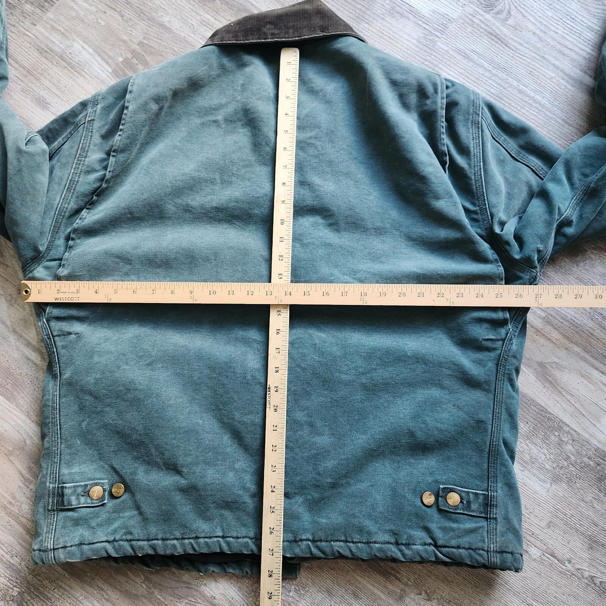 Carhartt Vintage J22 HTG Arctic Crop Jacket Green Quilt Lined Size