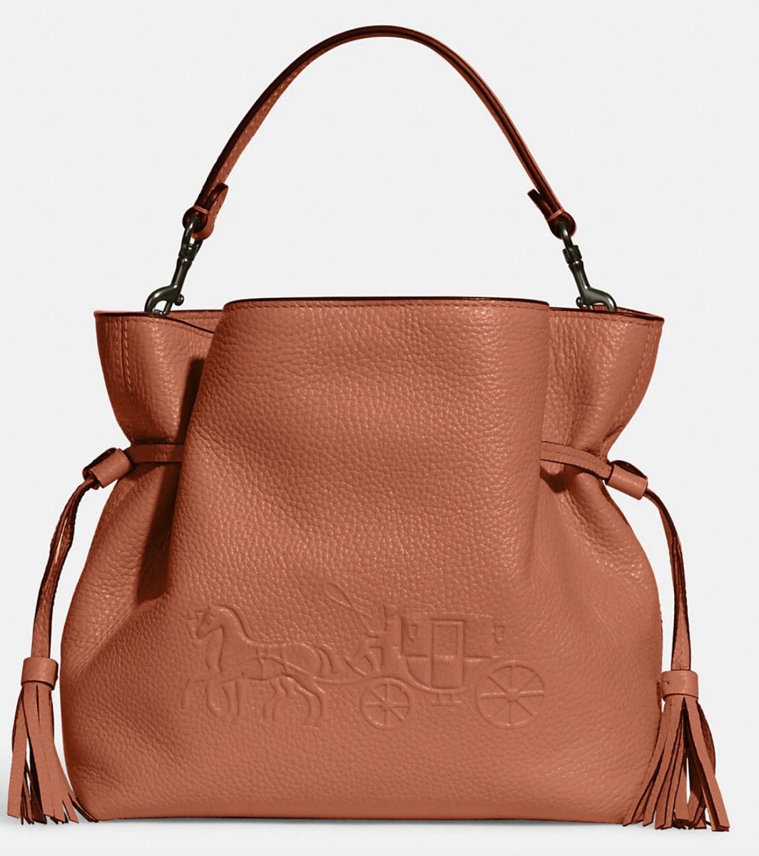 NWT COACH Andy Crossbody Shoulder Bag In Leather Sunset/Brown