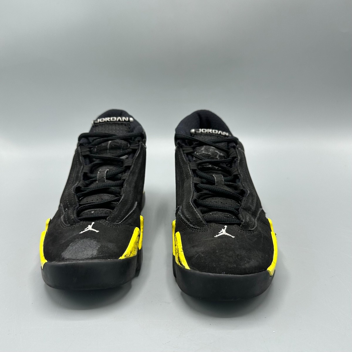 Jordan 14 Retro Thunder Size 5Y Black Yellow 487524-070 GS Youth