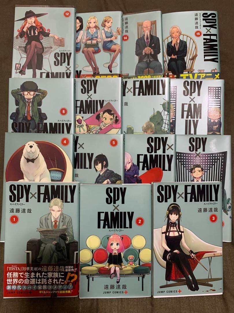 SPY × FAMILY Vol.1-15 complete set+Acrylic stand Set Japanese