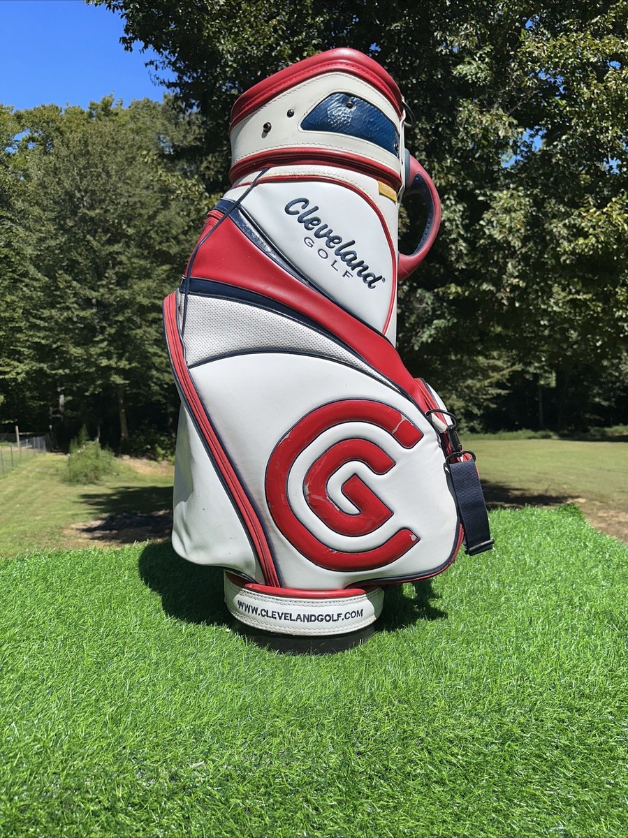Cleveland Golf Tour Staff Bag- Red/White/Blue- Fair Condition